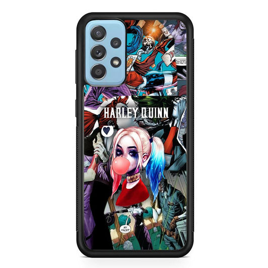 Harley Quinn Bubblegum Boom Samsung Galaxy A72 Case-Rubber Black (2D Case)-Oxvistore