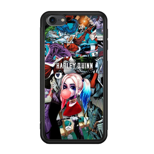 Harley Quinn Bubblegum Boom iPod Touch 6 Case-Rubber Black (2D Case)-Oxvistore