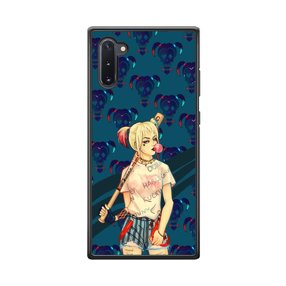 Harley Quinn Moment in Frame Samsung Galaxy Note 10 Case-Rubber Black (2D Case)-Oxvistore