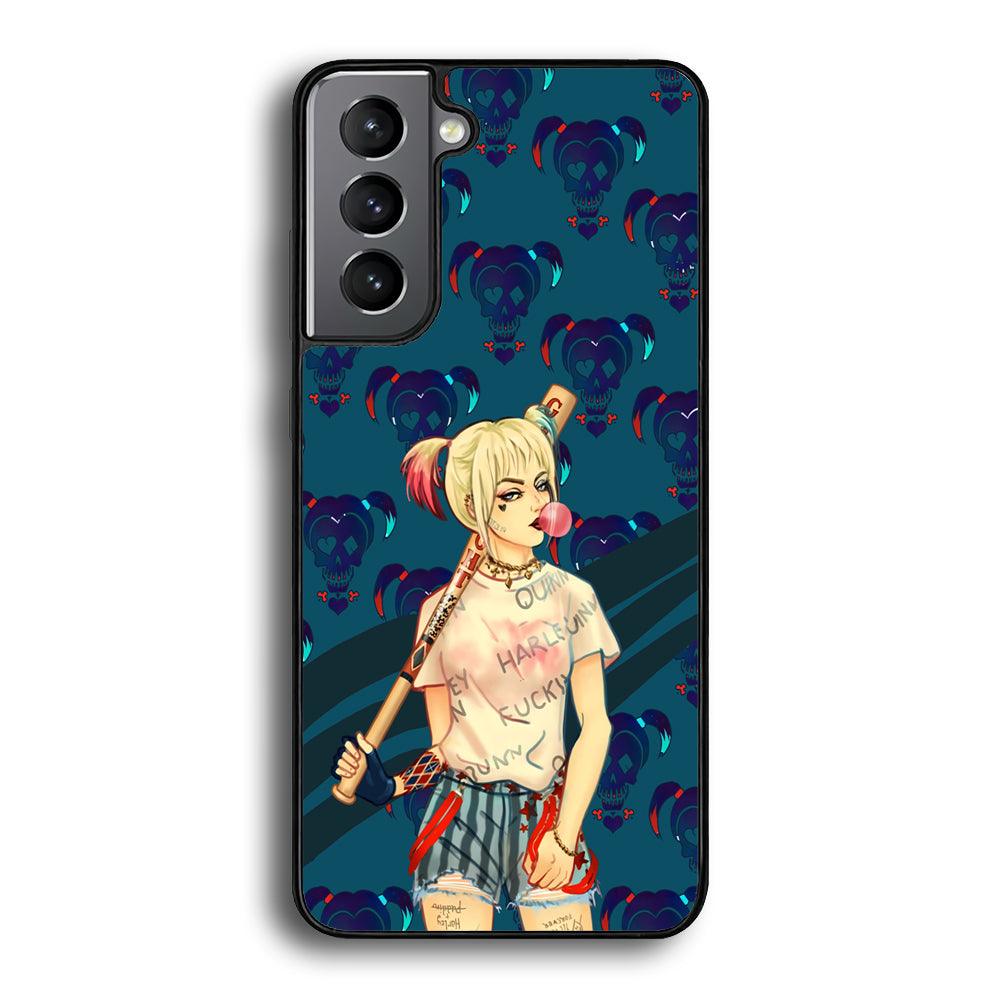 Harley Quinn Moment in Frame Samsung Galaxy S24 Case-Rubber Black (2D Case)-Oxvistore
