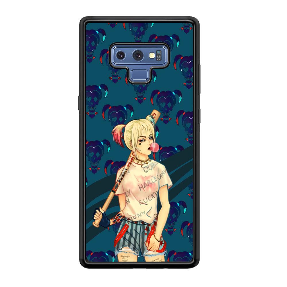 Harley Quinn Moment in Frame Samsung Galaxy Note 9 Case-Rubber Black (2D Case)-Oxvistore
