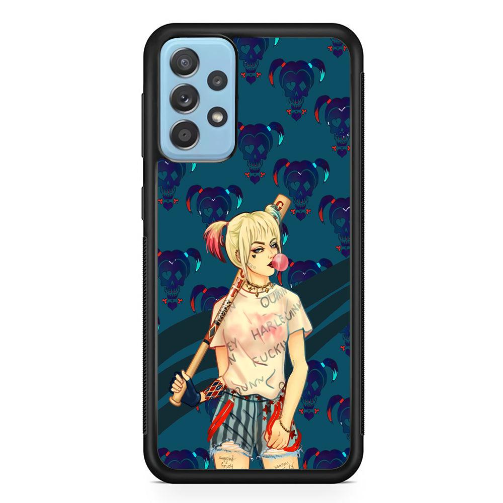 Harley Quinn Moment in Frame Samsung Galaxy A72 Case-Rubber Black (2D Case)-Oxvistore