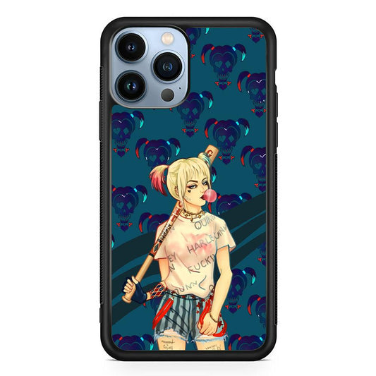 Harley Quinn Moment in Frame iPhone 13 Pro Max Case-Rubber Black (2D Case)-Oxvistore
