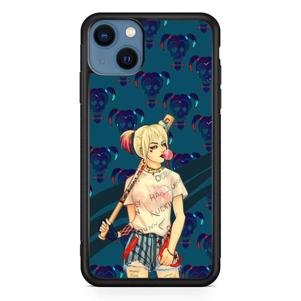Harley Quinn Moment in Frame iPhone 15 Case-Rubber Black (2D Case)-Oxvistore