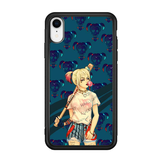 Harley Quinn Moment in Frame iPhone XR Case-Rubber Black (2D Case)-Oxvistore
