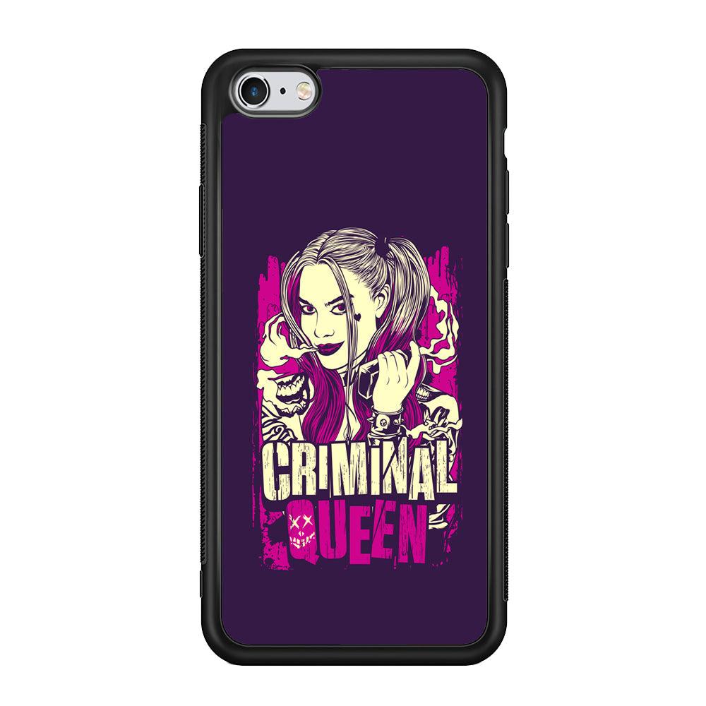Harley Quinn The Criminal Queen iPhone 6 Plus | 6s Plus Case-Rubber Black (2D Case)-Oxvistore