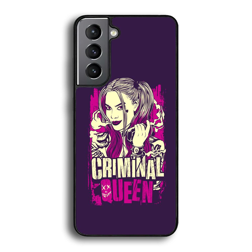 Harley Quinn The Criminal Queen Samsung Galaxy S22 Plus Case-Rubber Black (2D Case)-Oxvistore