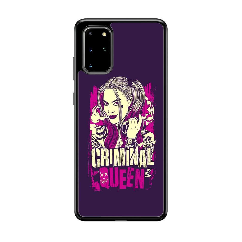 Harley Quinn The Criminal Queen Samsung Galaxy S20 Plus Case-Rubber Black (2D Case)-Oxvistore