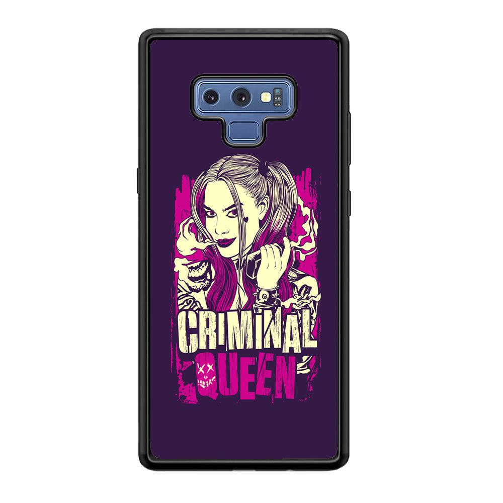 Harley Quinn The Criminal Queen Samsung Galaxy Note 9 Case-Rubber Black (2D Case)-Oxvistore