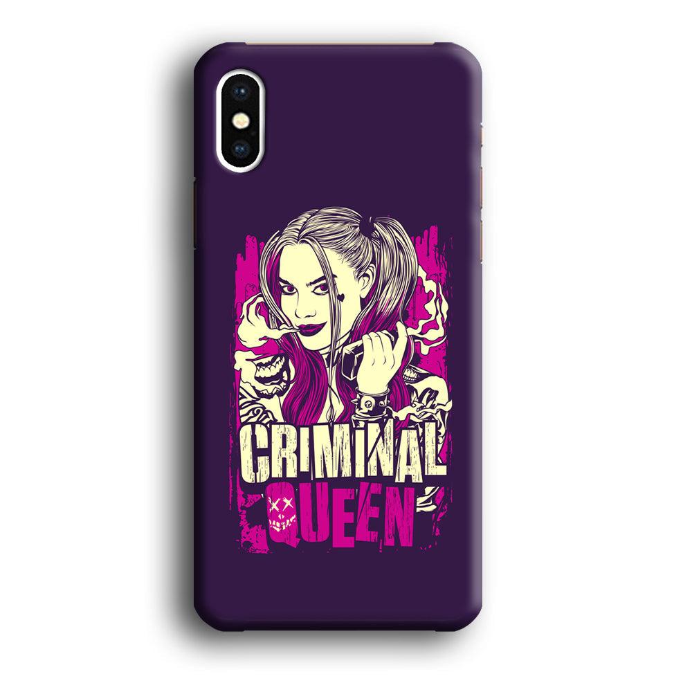 Harley Quinn The Criminal Queen iPhone X Case-Oxvistore