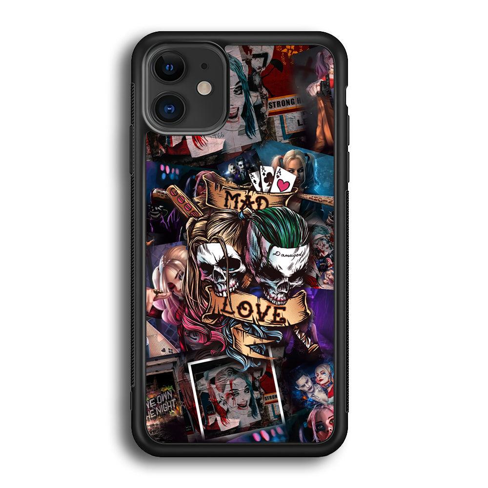Harley Quinn on Mad Love iPhone 11 Case-Rubber Black (2D Case)-Oxvistore