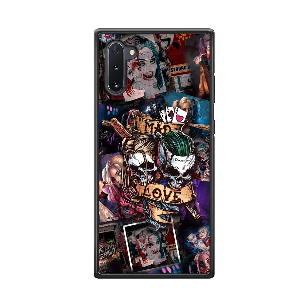 Harley Quinn on Mad Love Samsung Galaxy Note 10 Case-Rubber Black (2D Case)-Oxvistore