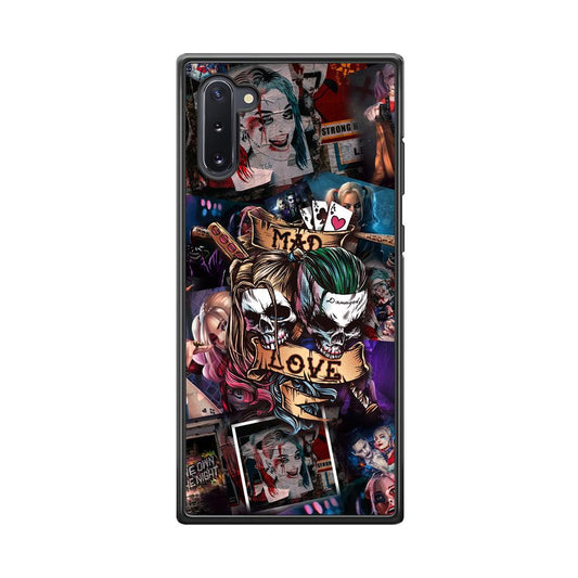 Harley Quinn on Mad Love Samsung Galaxy Note 10 Case-Rubber Black (2D Case)-Oxvistore