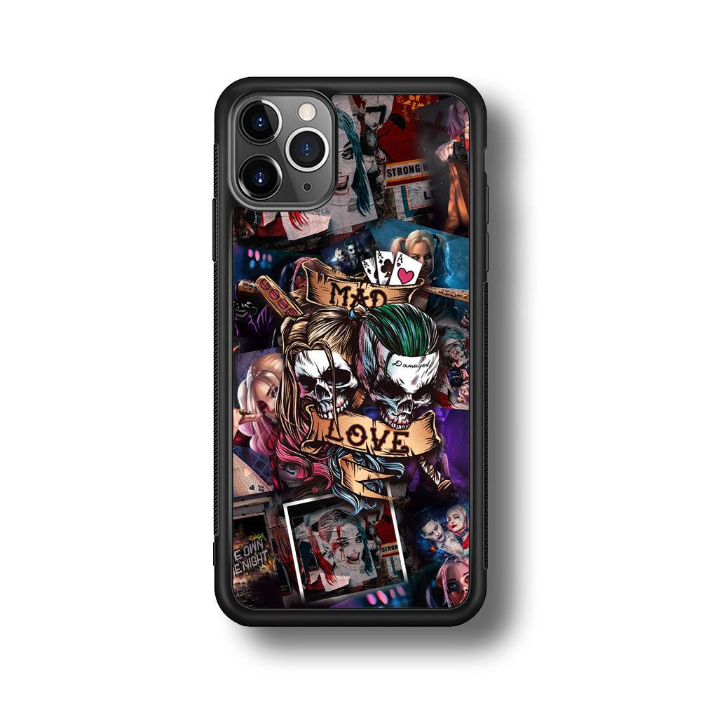 Harley Quinn on Mad Love iPhone 11 Pro Max Case-Rubber Black (2D Case)-Oxvistore