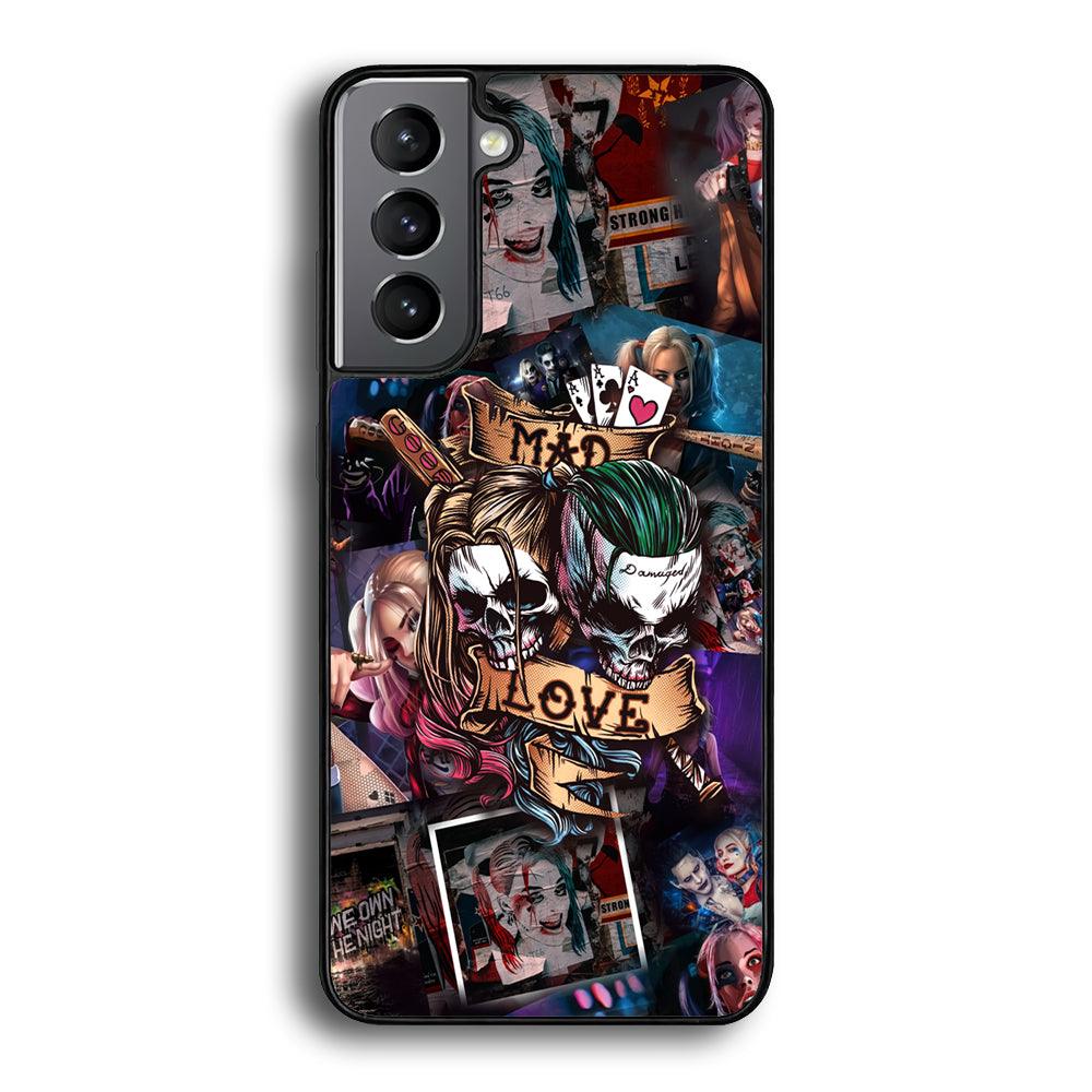 Harley Quinn on Mad Love Samsung Galaxy S24 Case-Rubber Black (2D Case)-Oxvistore
