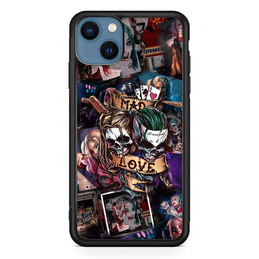 Harley Quinn on Mad Love iPhone 14 Case-Rubber Black (2D Case)-Oxvistore
