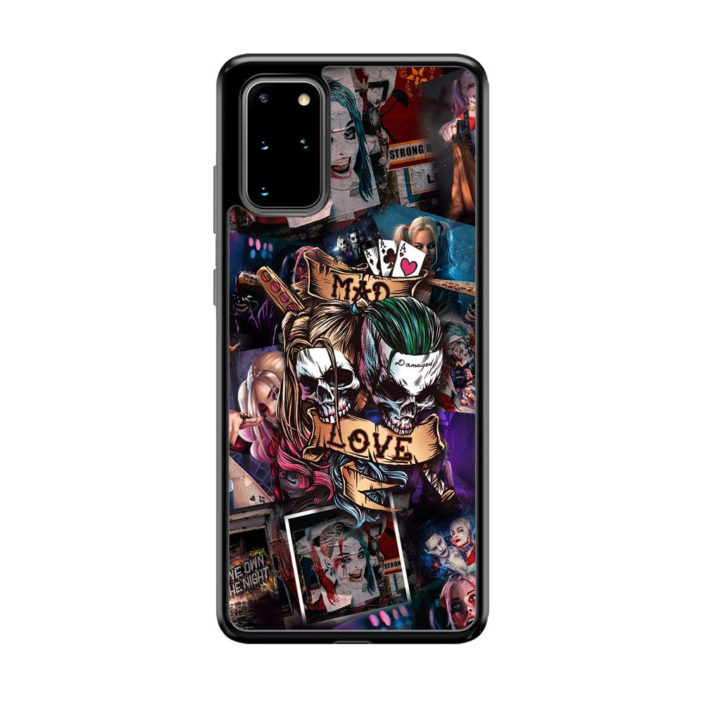 Harley Quinn on Mad Love Samsung Galaxy S20 Plus Case-Rubber Black (2D Case)-Oxvistore