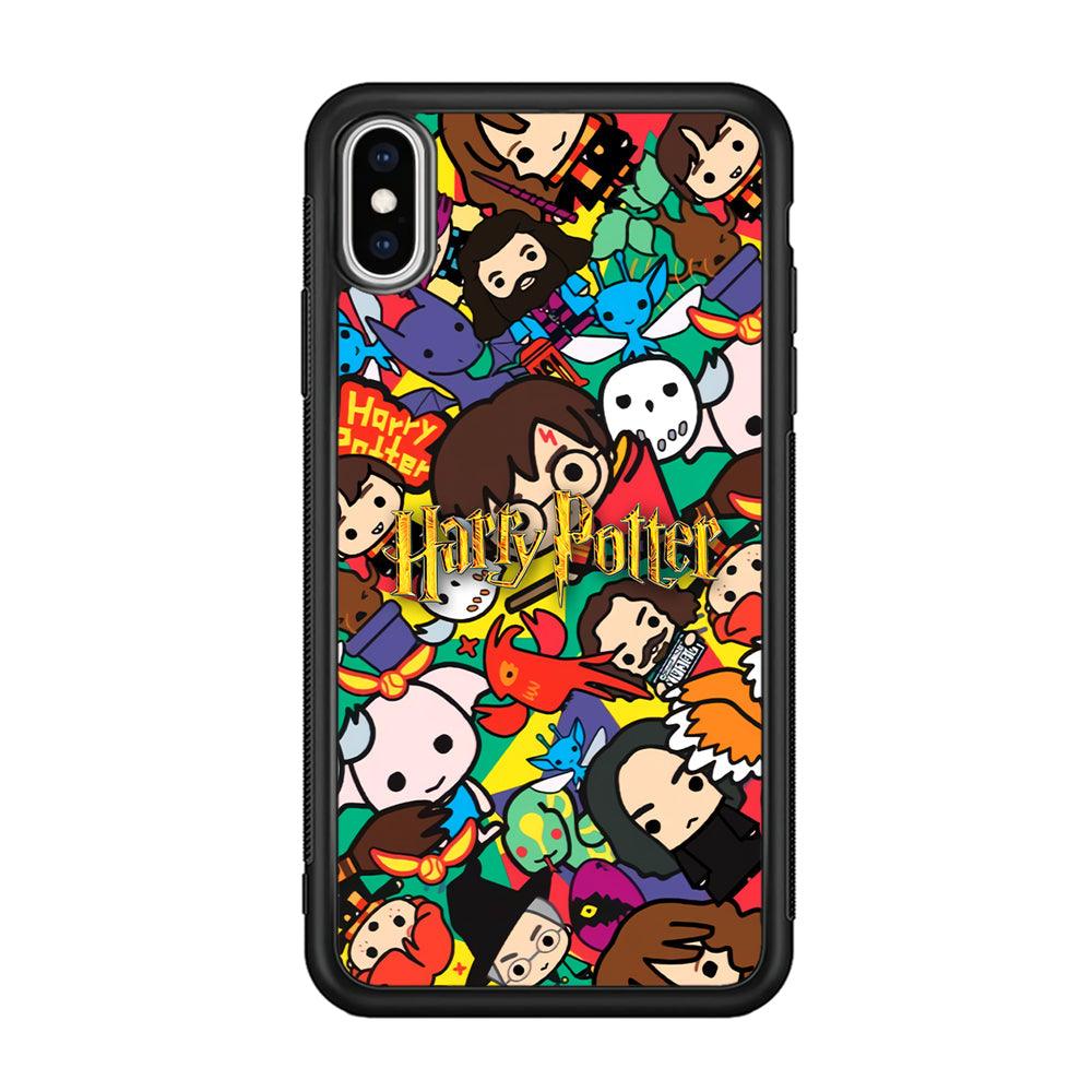 Harry Potter Face Collage on Frame iPhone X Case-Oxvistore