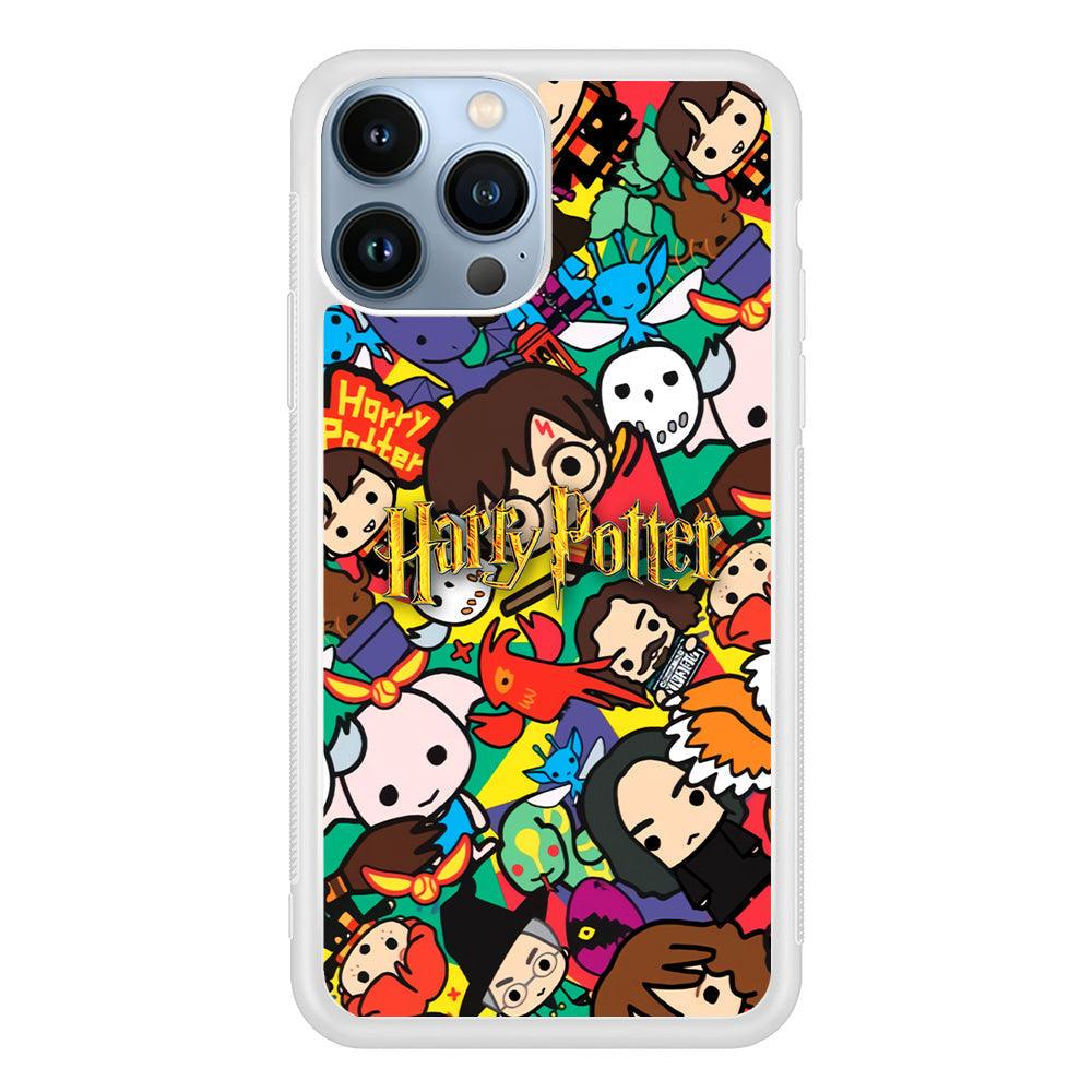 Harry Potter Face Collage on Frame iPhone 15 Pro Case-Oxvistore