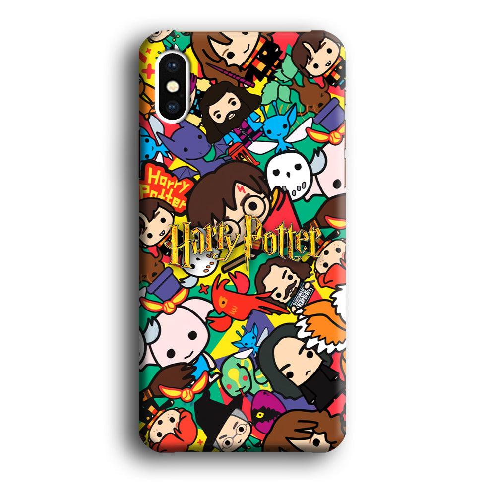 Harry Potter Face Collage on Frame iPhone X Case-Oxvistore