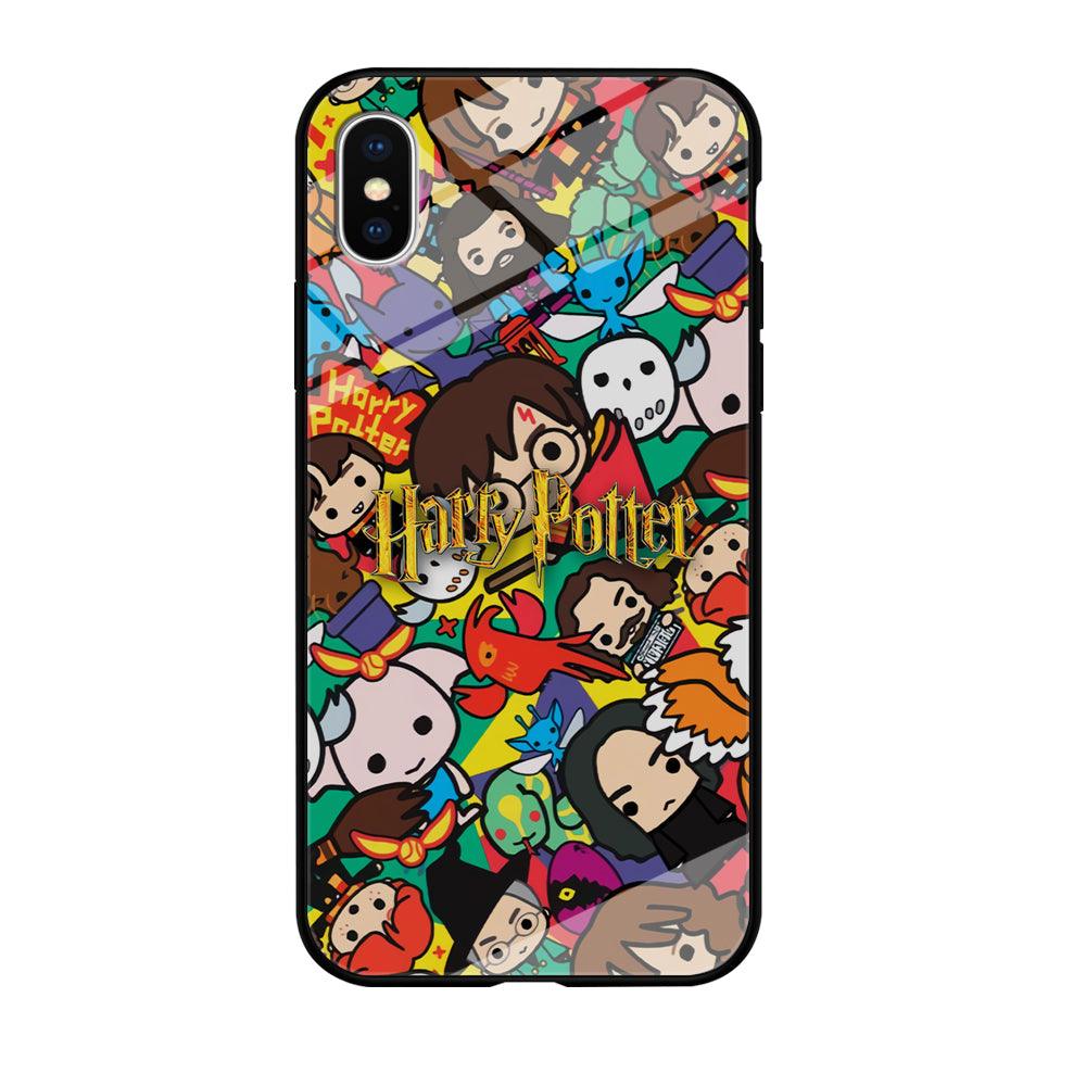 Harry Potter Face Collage on Frame iPhone X Case-Oxvistore