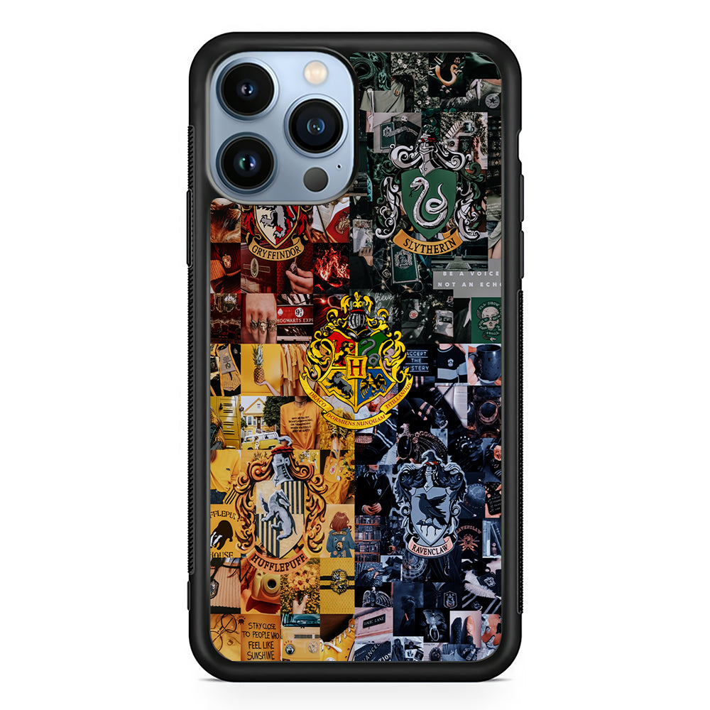 Harry Potter Hogwarts Houses 2D Rubber Phone Case