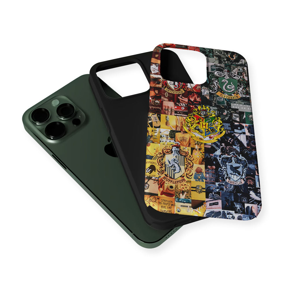 Harry Potter Hogwarts Houses 2 in 1 Tough Phone Case