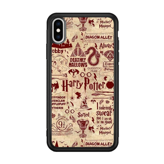 Harry Potter Paper of Map iPhone X Case-Oxvistore