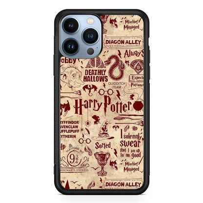 Harry Potter Paper of Map iPhone 13 Pro Case-Oxvistore