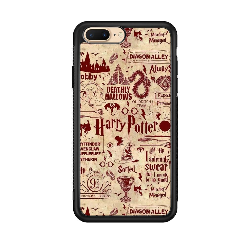 Harry Potter Paper of Map iPhone 8 Plus Case-Oxvistore