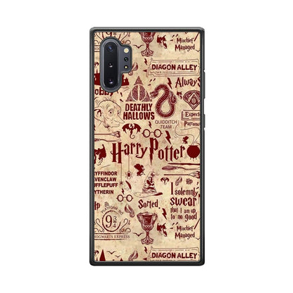 Harry Potter Paper of Map Samsung Galaxy Note 10 Plus Case-Oxvistore