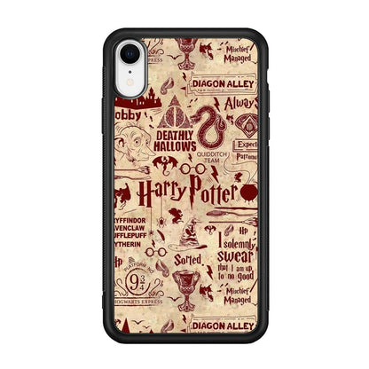 Harry Potter Paper of Map iPhone XR Case-Oxvistore