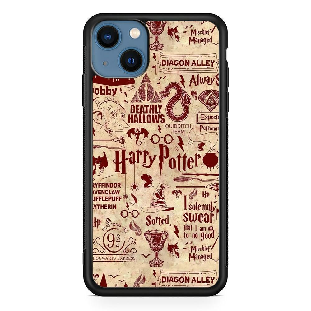 Harry Potter Paper of Map iPhone 13 Case-Oxvistore