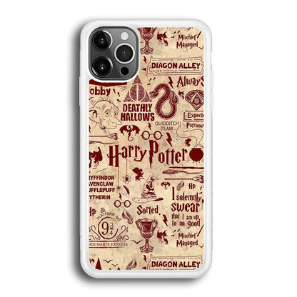 Harry Potter Paper of Map iPhone 12 Pro Max Case-Oxvistore