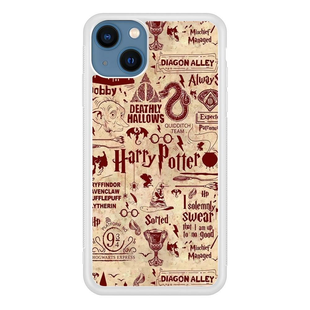 Harry Potter Paper of Map iPhone 13 Case-Oxvistore