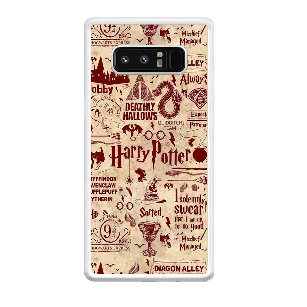 Harry Potter Paper of Map Samsung Galaxy Note 8 Case-Oxvistore