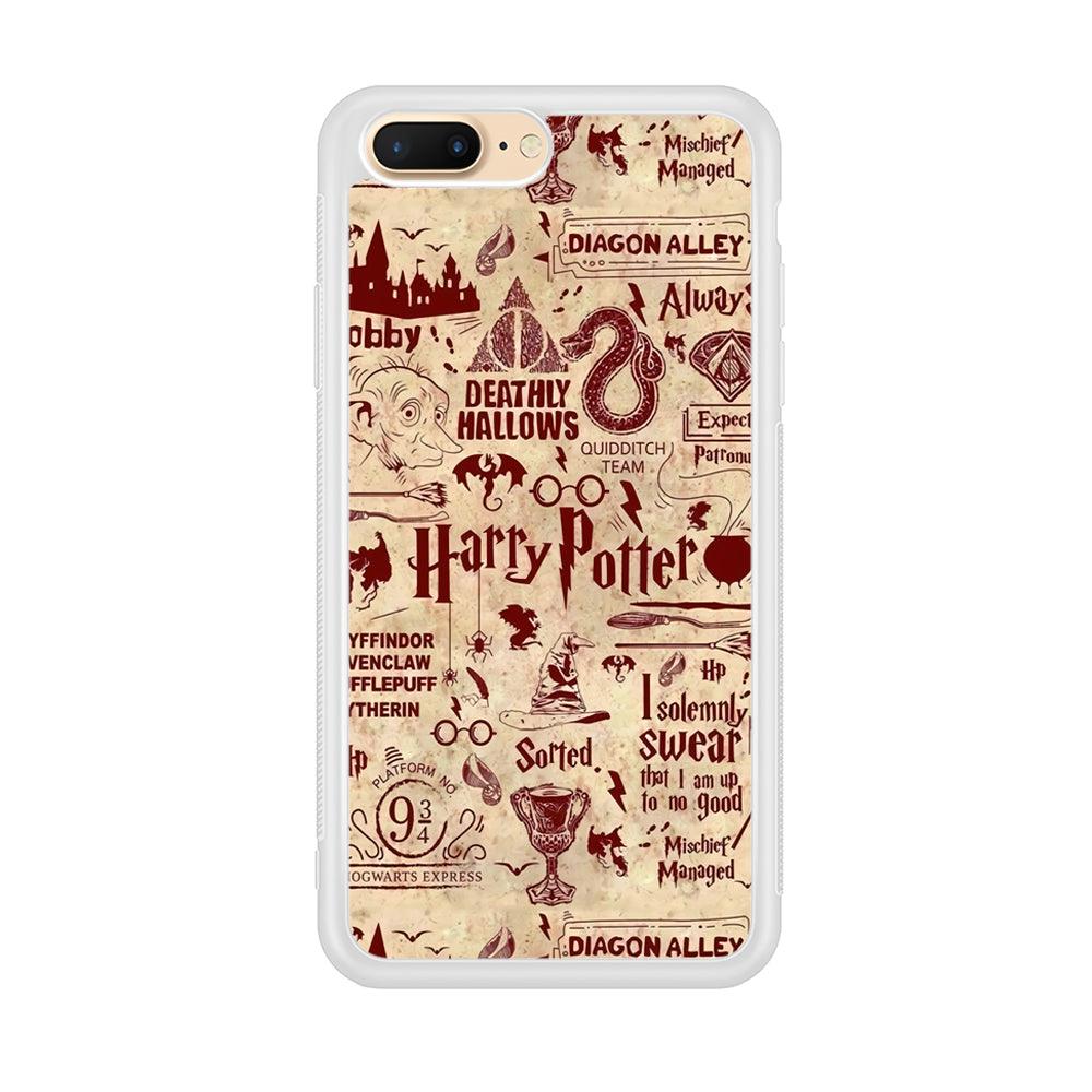 Harry Potter Paper of Map iPhone 8 Plus Case-Oxvistore