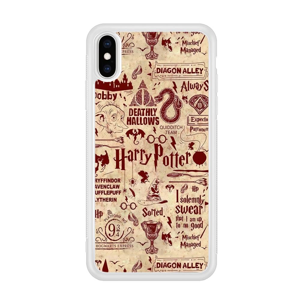 Harry Potter Paper of Map iPhone X Case-Oxvistore