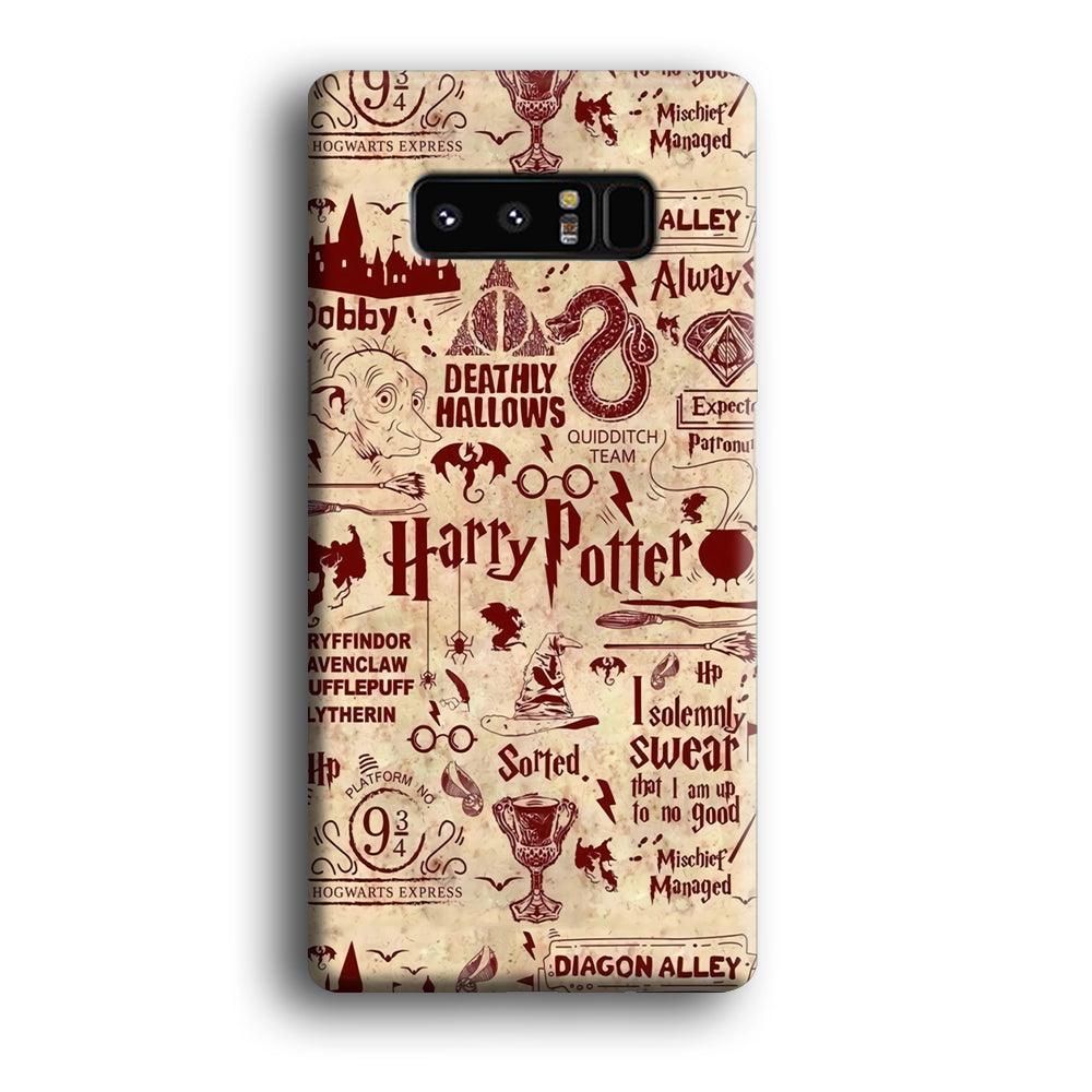 Harry Potter Paper of Map Samsung Galaxy Note 8 Case-Oxvistore