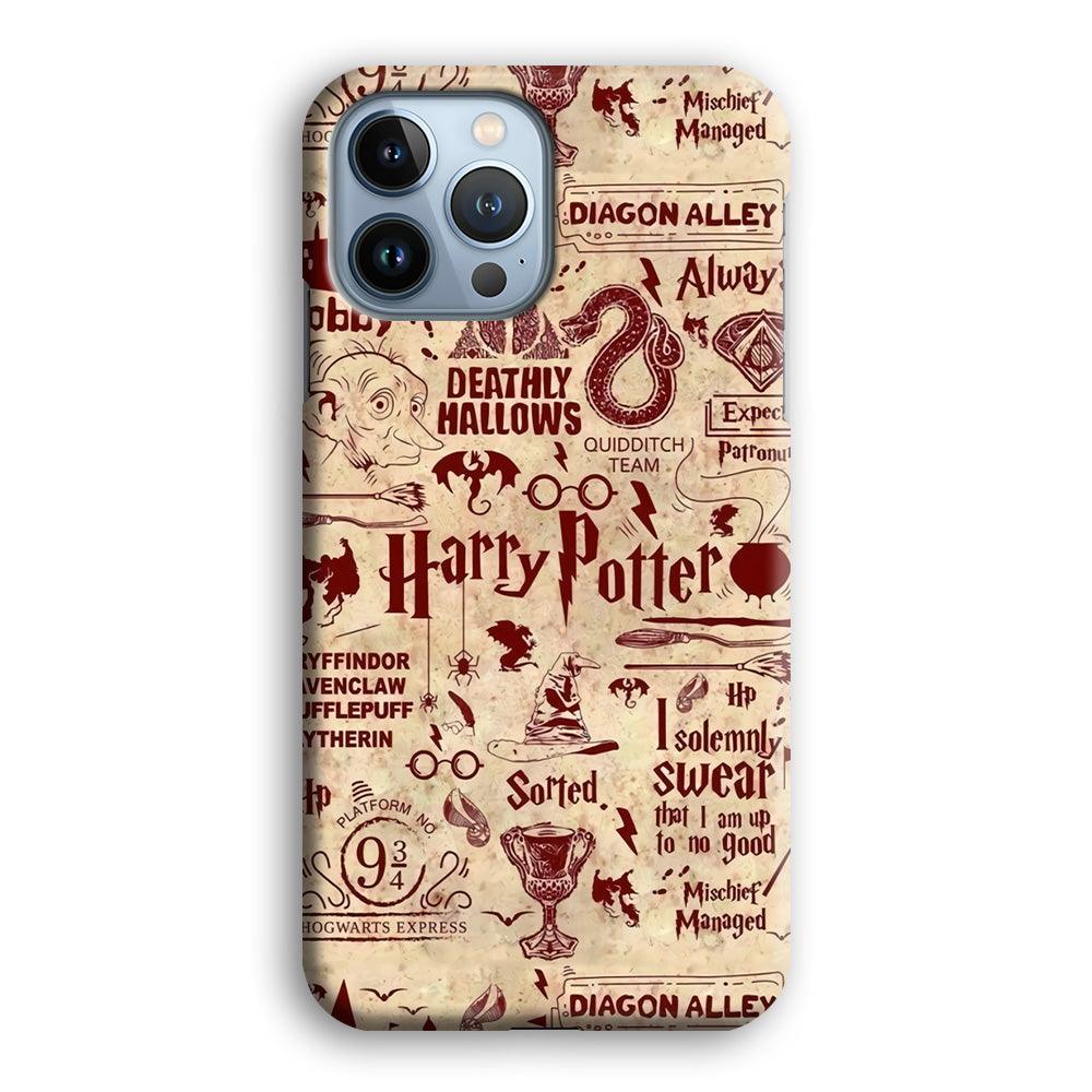 Harry Potter Paper of Map iPhone 15 Pro Case-Oxvistore