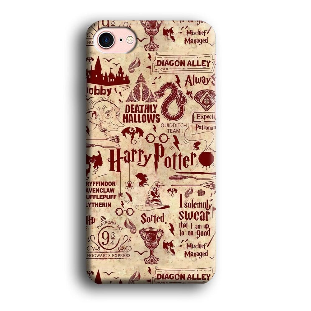 Harry Potter Paper of Map iPhone 8 Case-Oxvistore