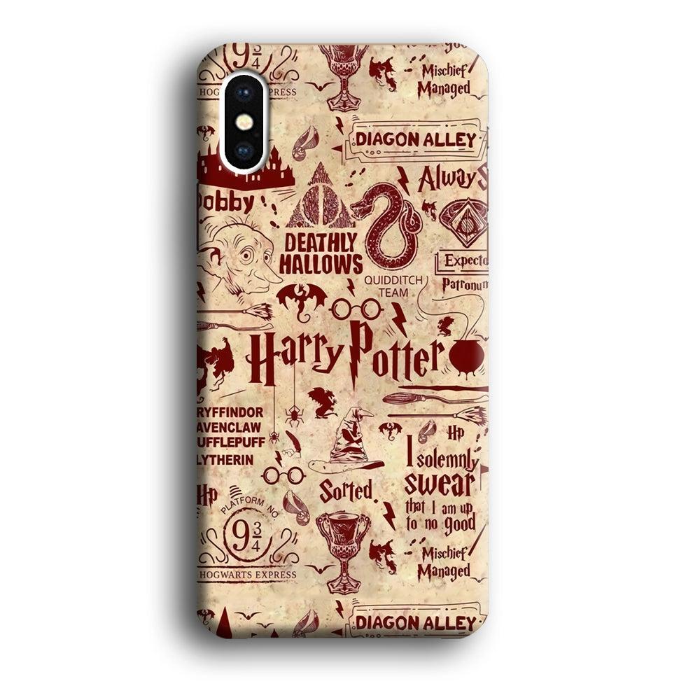 Harry Potter Paper of Map iPhone X Case-Oxvistore