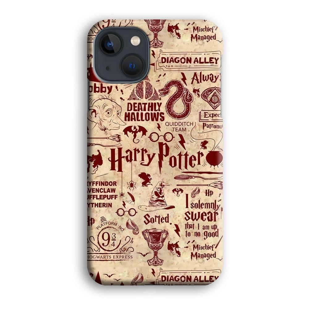 Harry Potter Paper of Map iPhone 13 Case-Oxvistore