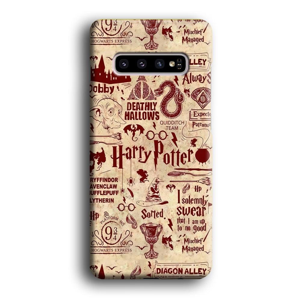 Harry Potter Paper of Map Samsung Galaxy S10 Plus Case-Oxvistore