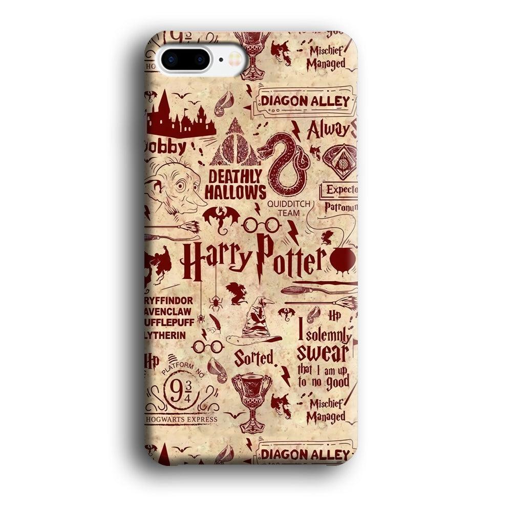 Harry Potter Paper of Map iPhone 8 Plus Case-Oxvistore