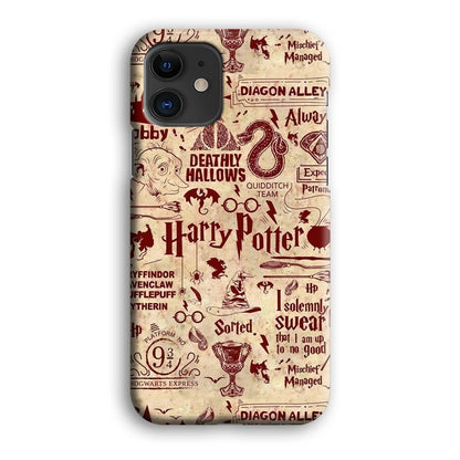 Harry Potter Paper of Map iPhone 12 Case-Oxvistore