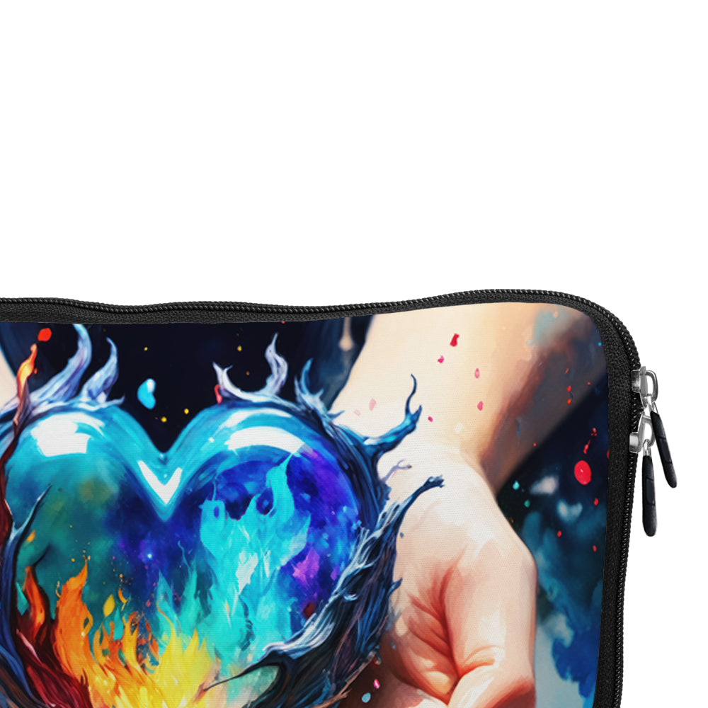 Heart Colorful Digital Art Laptop Sleeve Protective Cover