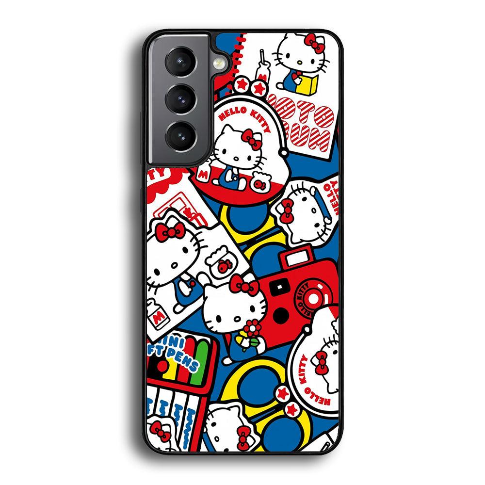 Hello Kitty All of My Hobby Samsung Galaxy S22 Case-Rubber Black (2D Case)-Oxvistore