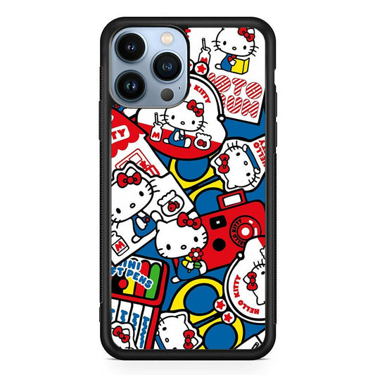 Hello Kitty All of My Hobby iPhone 14 Pro Case-Rubber Black (2D Case)-Oxvistore