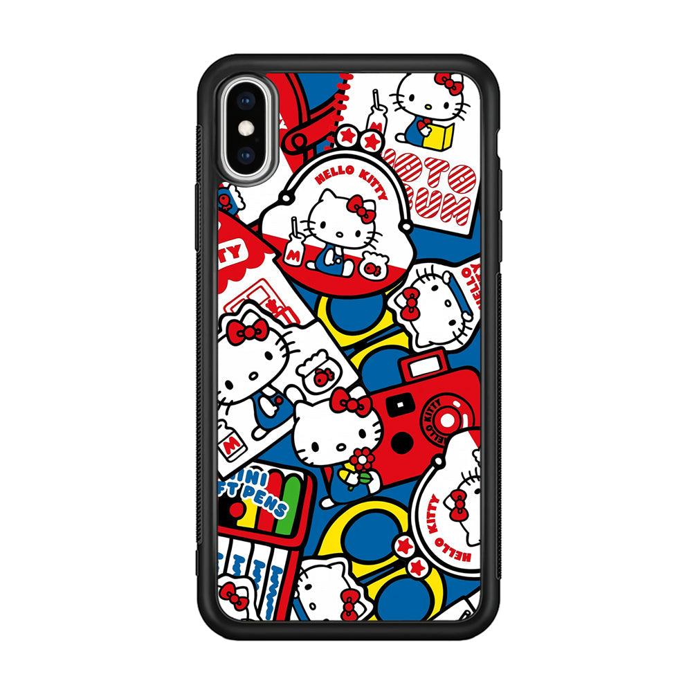 Hello Kitty All of My Hobby iPhone Xs Max Case-Rubber Black (2D Case)-Oxvistore